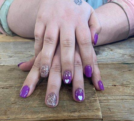 Pretty in purple nails by Sarah