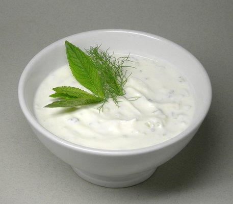 Yogurt salad with tarragon and jalapenos