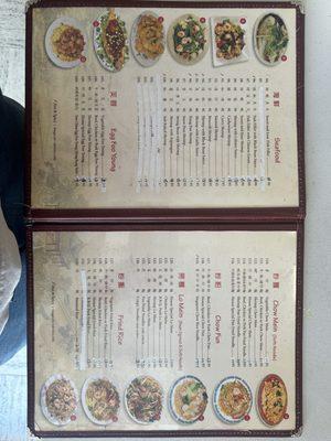 The food menu with photos