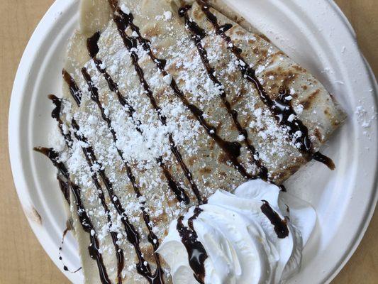 strawberry banana nutella crepe