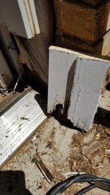 Rotted door jam repair