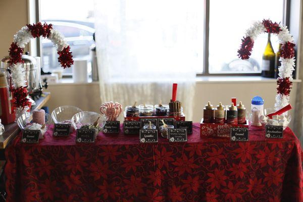 A Hot Chocolate and Gelato bar experience for your office or clients ready to serve.