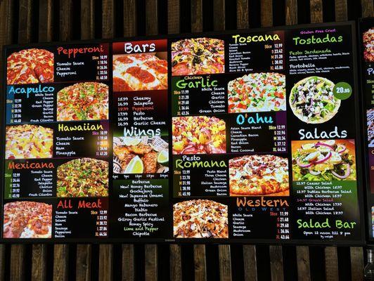 Isi's Pizza Menu - 1 of 3 screens