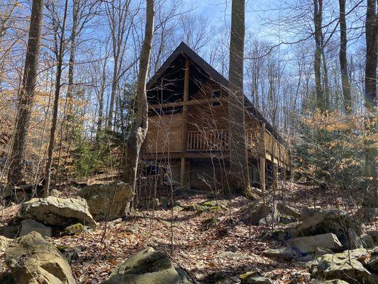 Back of Shawnee cabin