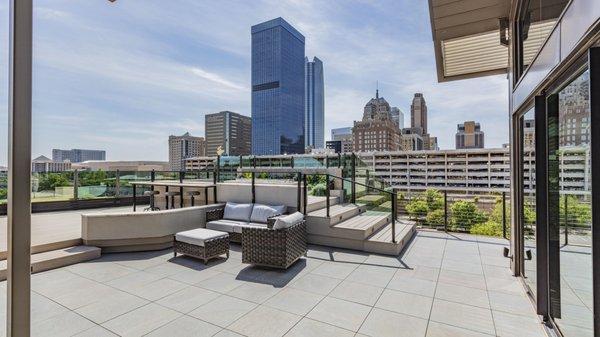 Firepit and seating area