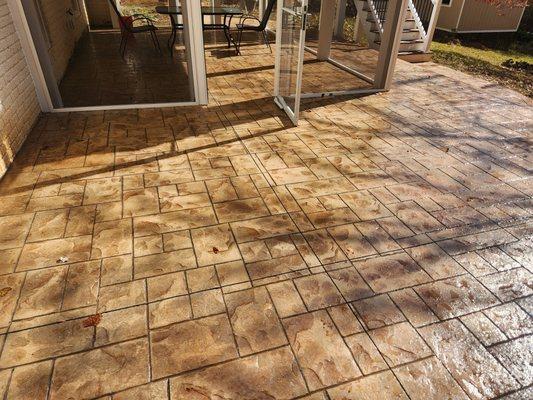 Stamped Colored Concrete Patio