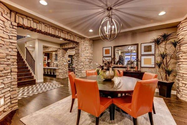 Dining room in an Oakwood Homes Model