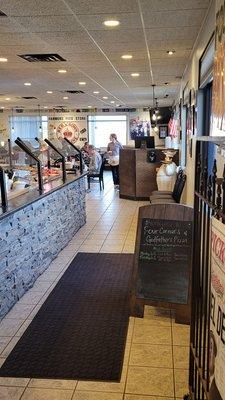 Cafe entrance in truck stop