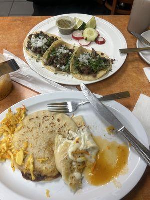 Pupusas, Tacos