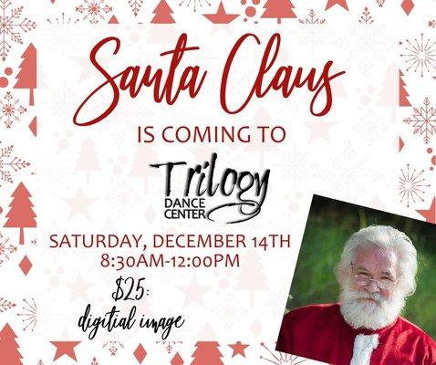 We know the big man and he is coming to Trilogy for a visit! Stop by for a photo and fun!