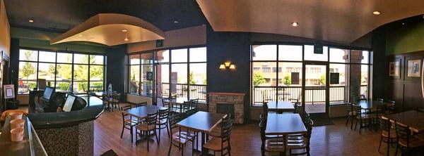 Cozy hangout with huge windows and great views of Pikes Peak.