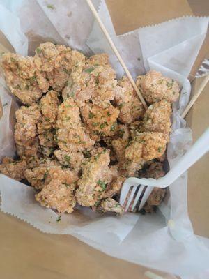 Popcorn chicken with Cajun seasoning