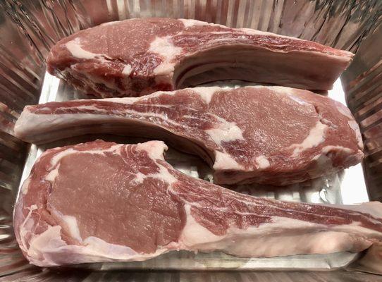 Prime Veal Chops- always available. Nice ones.