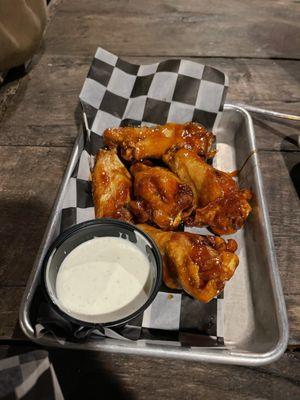 Bbq wings and homemade ranch the best