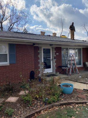 Beginning stage of the solar install by Midwest Solar solutions!