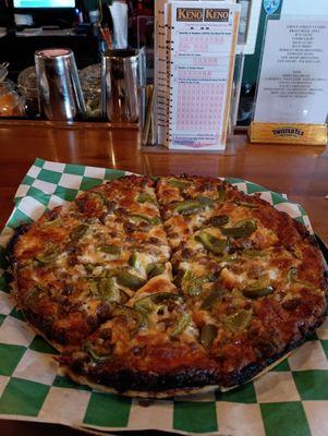 Sausage and peppers pizza on 2nd visit