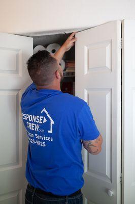 Door repair, door replacement, closet door repair, closet door replacement.