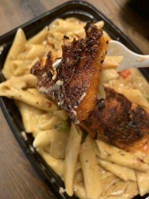 Rasta Pasta with Jerk Salmon