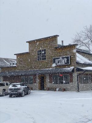 Open during blizzards.