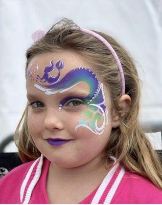 Mermaid face painting