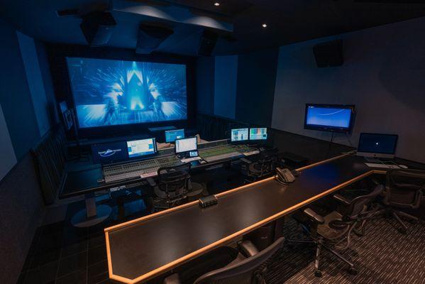 Stage 4 @ 919 N Hollywood Way - Dolby Atmos mix stage for audio post production