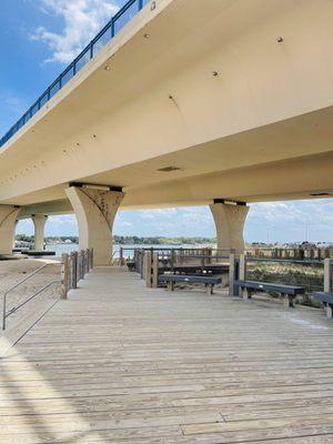 Walkway to and from parking lot