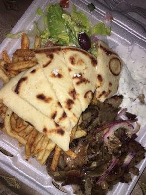 You can never go wrong with the beef&lamb gyro plate. Just a little over $10. Great portions! And their fries are my favorite.