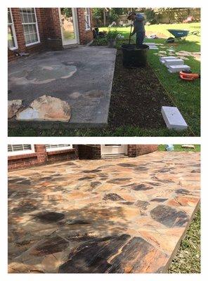 Landscaping before and after