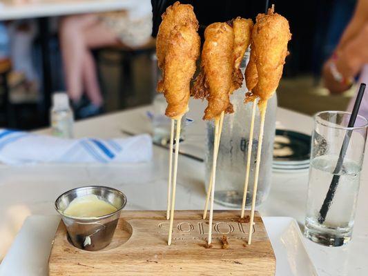 Shrimp corn dogs - $13.99