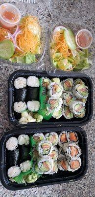 Lunch special!  18. Salmon Avocado Roll 23. Spicy Salmon Roll 25. Super White Tuna Roll