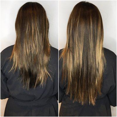 Before/After HAIRDREAMS EXTENSIONS