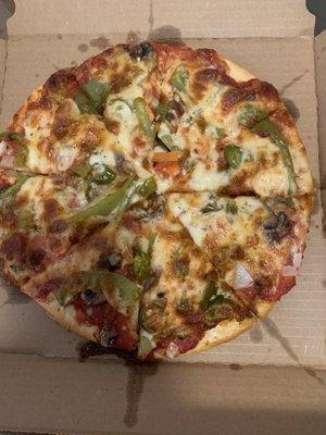 Small veggie pizza