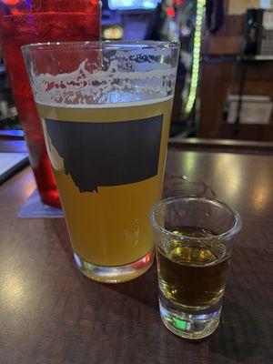 Beer and a shot was perfect