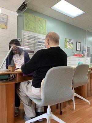 My dad (91yrs old) getting his first ever manicure. He loved it!