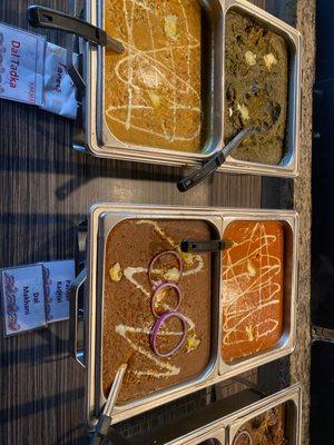 Saag Paneer, dal tadka, dal markhni, Panner kadhai.