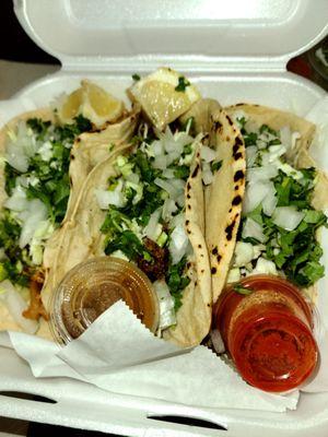 Tacos de Pollo, Adobada, Asada