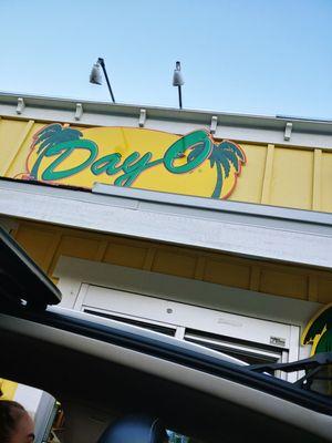 Drive thru window. Nice yellow signage!