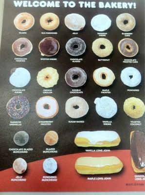 Donut menu.