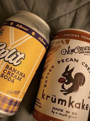 Banana Cream Soda and Butter Pecan Cream Soda