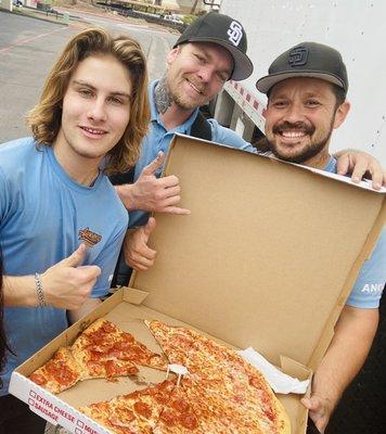 Lunch on me! So very appreciative of this hard working crew at Awesome Movers!