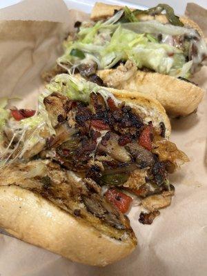 Chicken Philly Cheesesteak add mushrooms