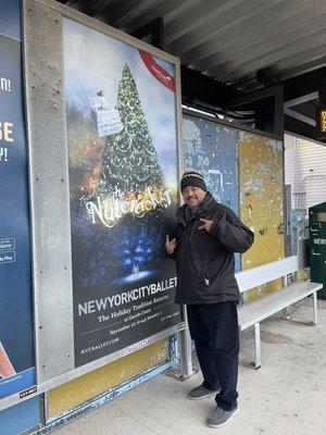 On the train platform-heading to NYC