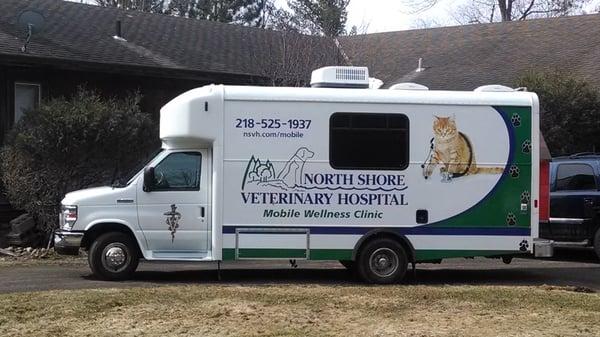 NSVH Mobile Wellness Unit.  Offers house calls for preventative care, minor medical problems, and at home euthanasia.