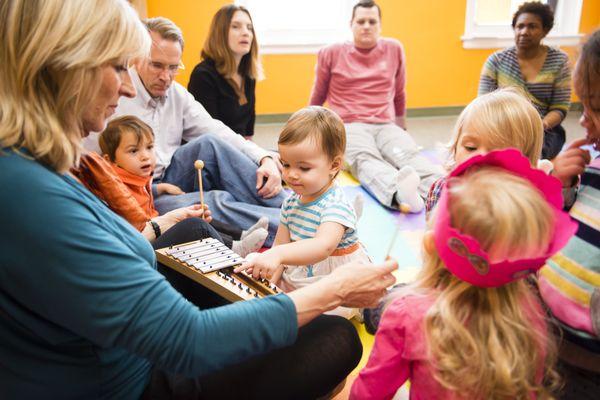 Musikgarten for ages 6 months and up is a great way to share the joy of music with a young person in your family!