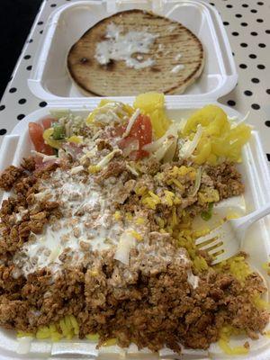 Chicken shawarma plate