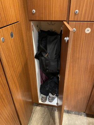 locker is extremely small