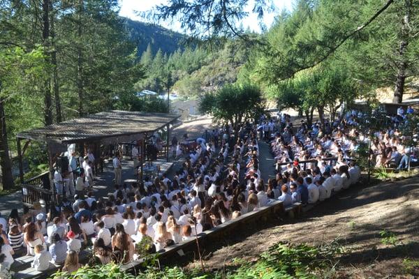 At our large amphitheater at another Shabbat