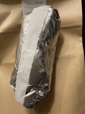 Wrapped burrito :) Chorizo Burrito