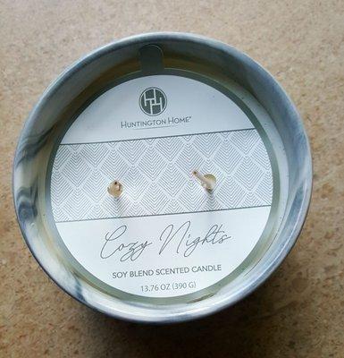 Huntington Home, Cozy Nights, Soy Blend Scented Candle, $6.99