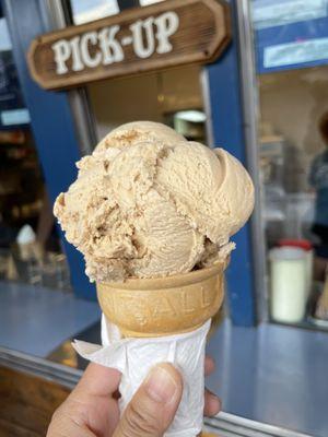 Chai latte in a cone--so much ice cream packed into this cone!